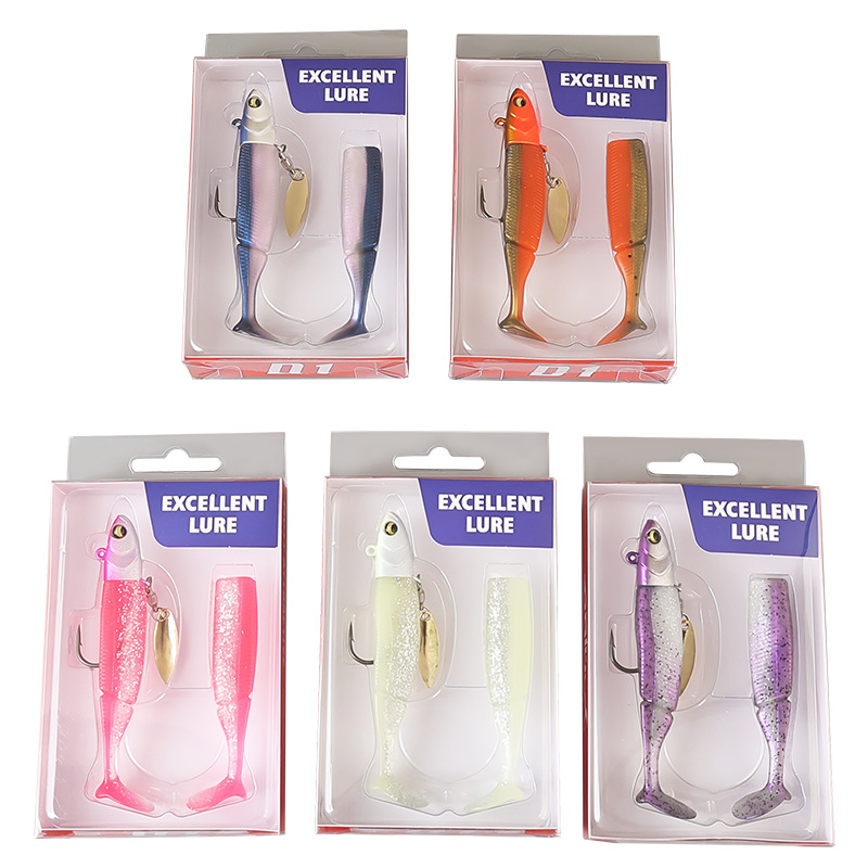 Fishing Lure Spinnerbait - 1 Stück Weicher Swimbait Angelköder-Set mit