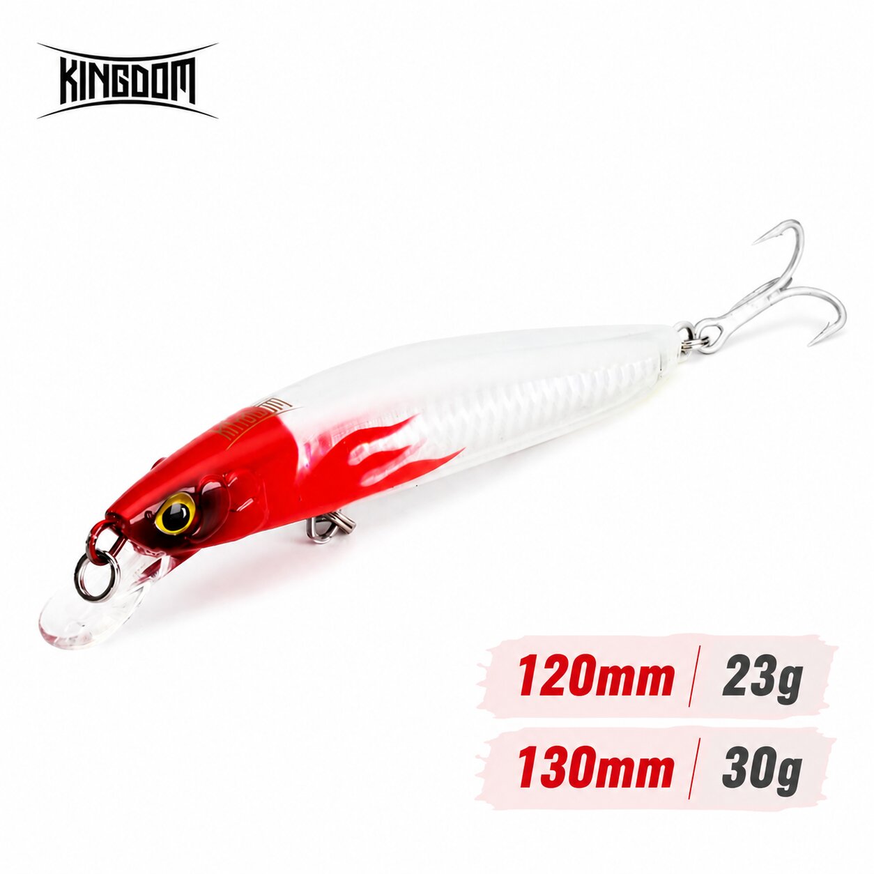 Fishing Lure Jerkbait - Kingdom Floating Minnow Angelköder, 120 mm,