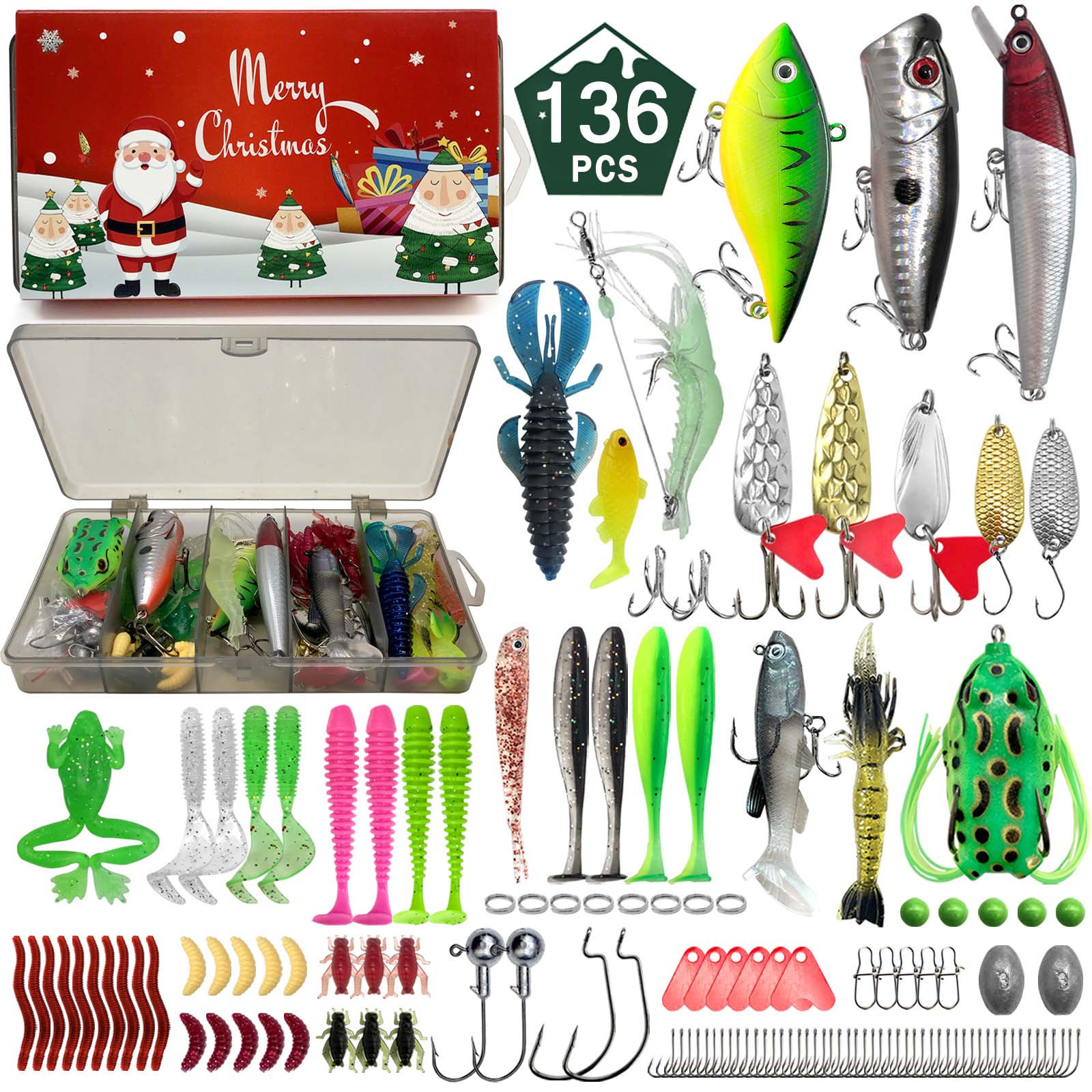 411/366/136/86-teiliges Weihna – Fishing Lure Jerkbait Bewertung und Preis