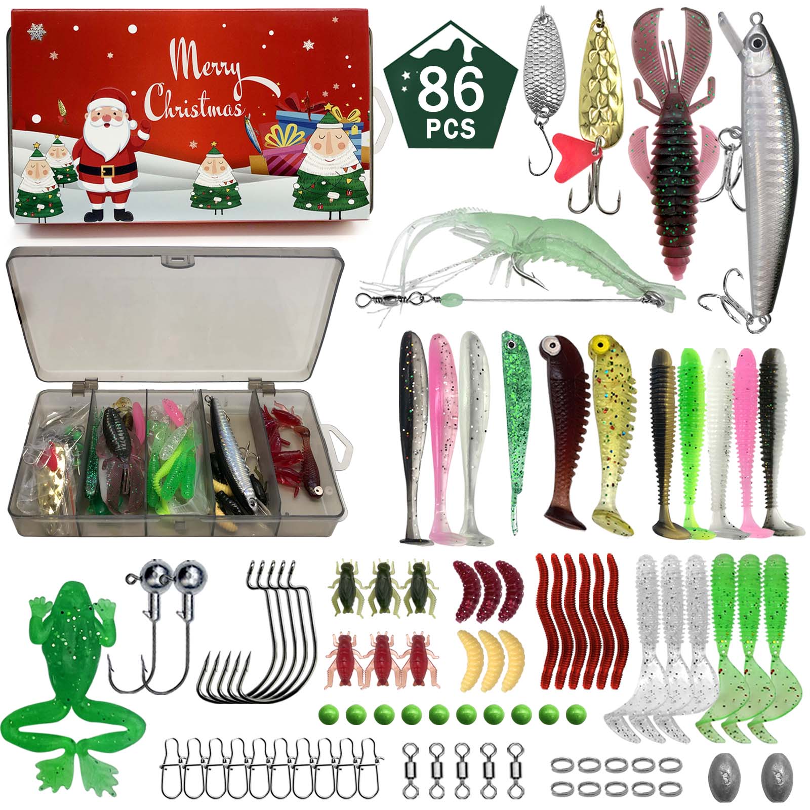 411/366/136/86-teiliges Weihna – Fishing Lure Jerkbait Bewertung und Preis