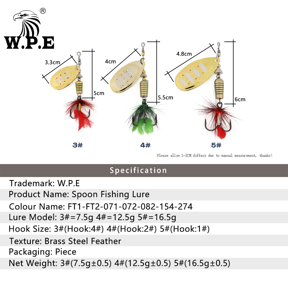 W.P.E KOMODO Spinner Locken 2  – Fishing Lure Spoon Bewertung und Preis