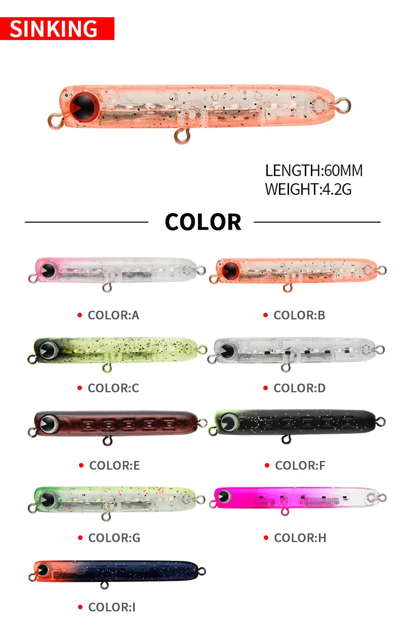 6cm 4,8g Langsam Sinkender Pen – Fishing Lure Jerkbait Bewertung und Preis